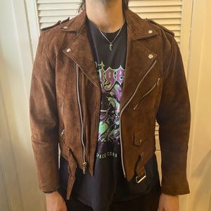 Brow suede vintage perfecto